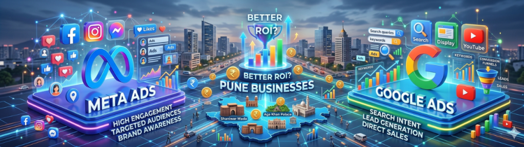 Meta Ads vs Google Ads ROI comparison India